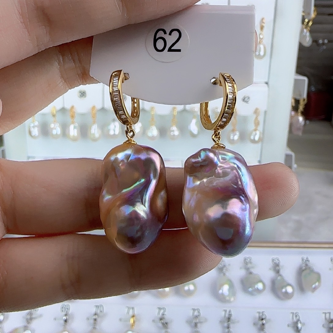 淡水珍珠耳饰未镶嵌痞**娘