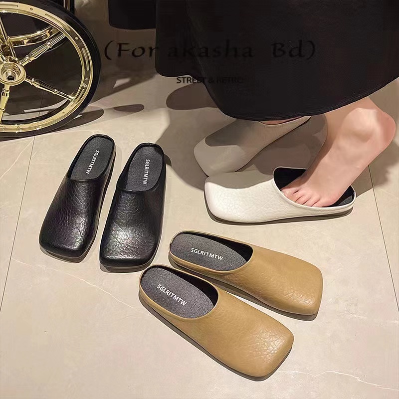 时尚包头拖鞋女生新款百搭外穿夏季新款一脚蹬休闲高级感软底拖妞