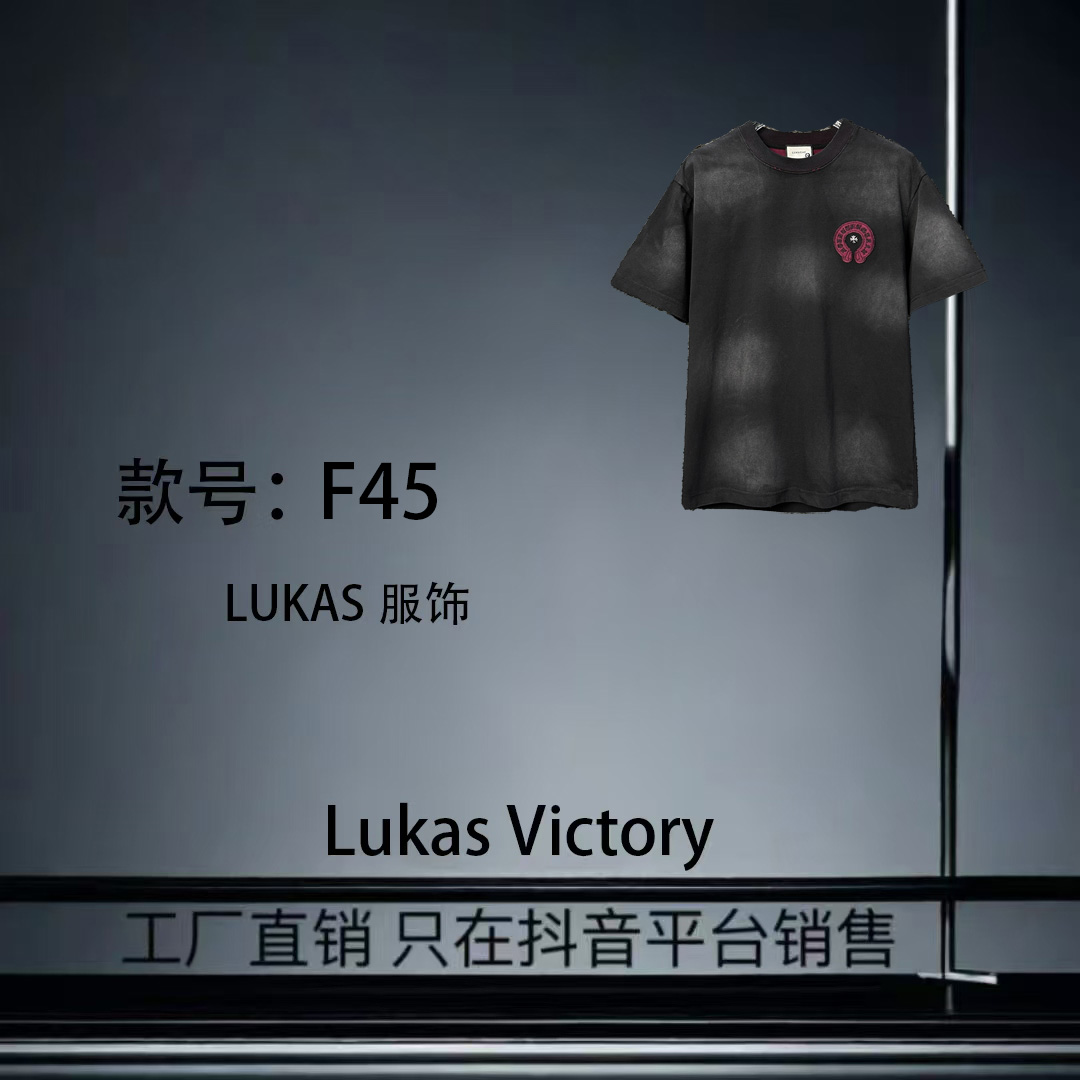 【一帆8号】-F45-春季新款时尚字母刺绣经典百搭情侣短袖