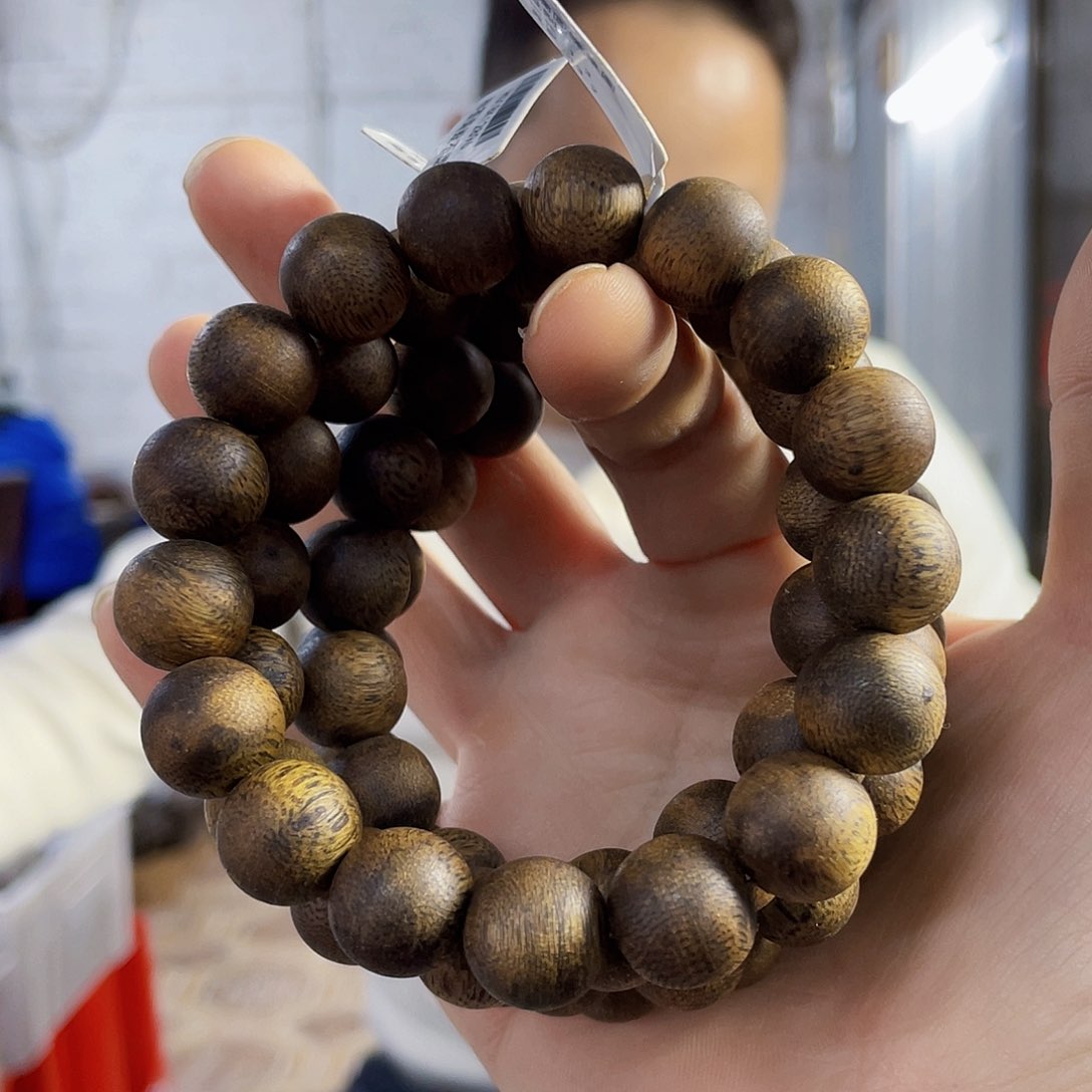 沉香手串棋楠百花争鸣圆珠单圈1.3/13克多样性发一