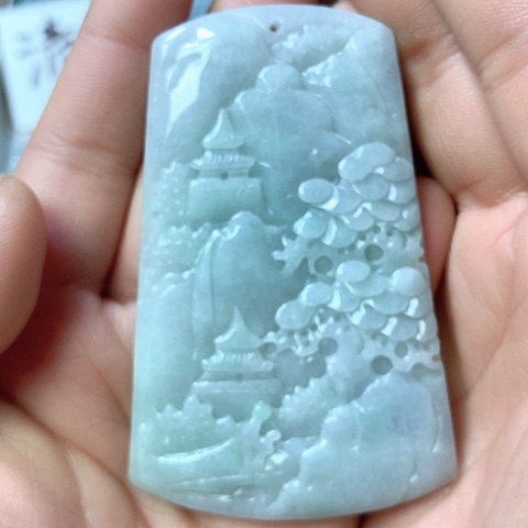 翡翠颈饰未镶嵌天然缅甸翡翠a货