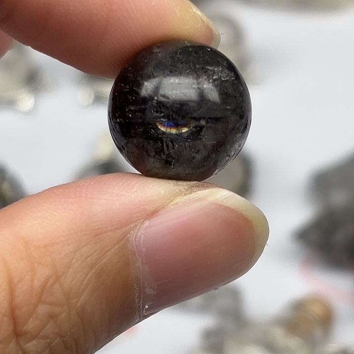 水晶颈饰未镶嵌散墨闪灵钻圆珠15mm+