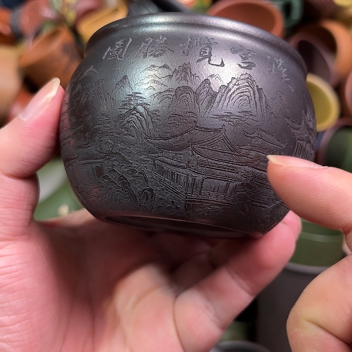 紫砂茶杯全手工紫砂主人杯