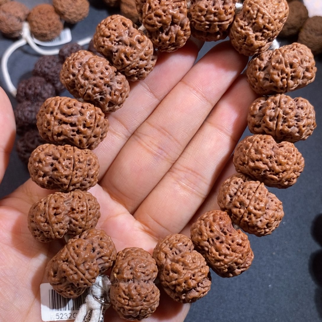 手串金刚菩提超头夹板梅花23mm