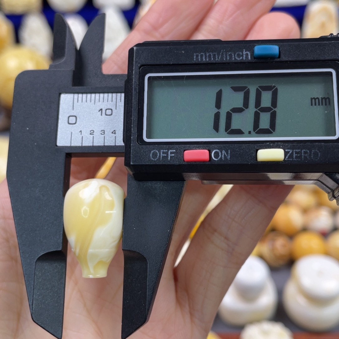 蜜蜡裸石未镶嵌琥珀蜜蜡三通配饰