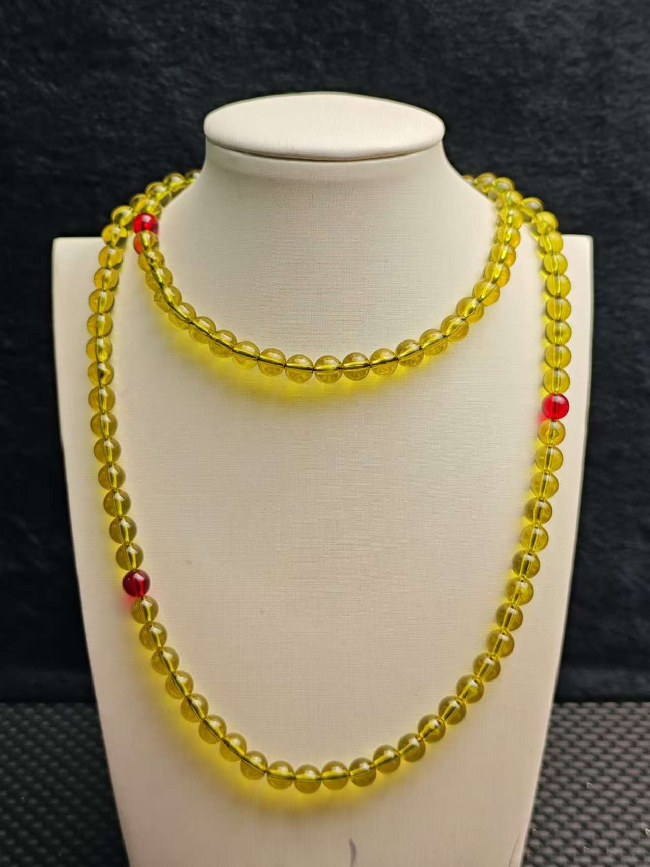 F139多米尼加5A净水珀8m佛链女款