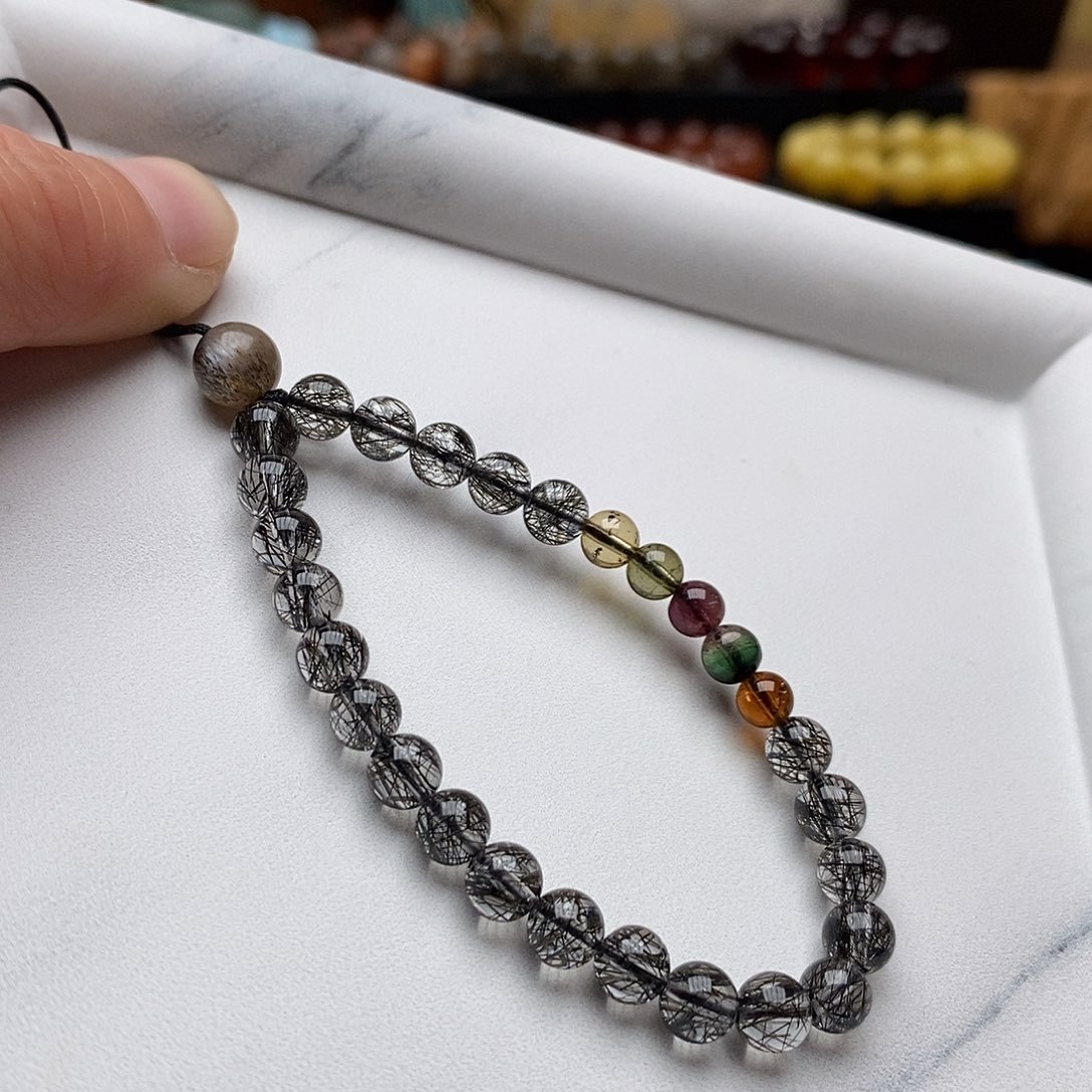 未镶嵌手链水晶茜*子手链