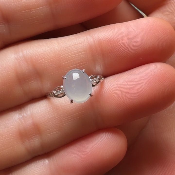 翡翠银S925镶嵌戒指