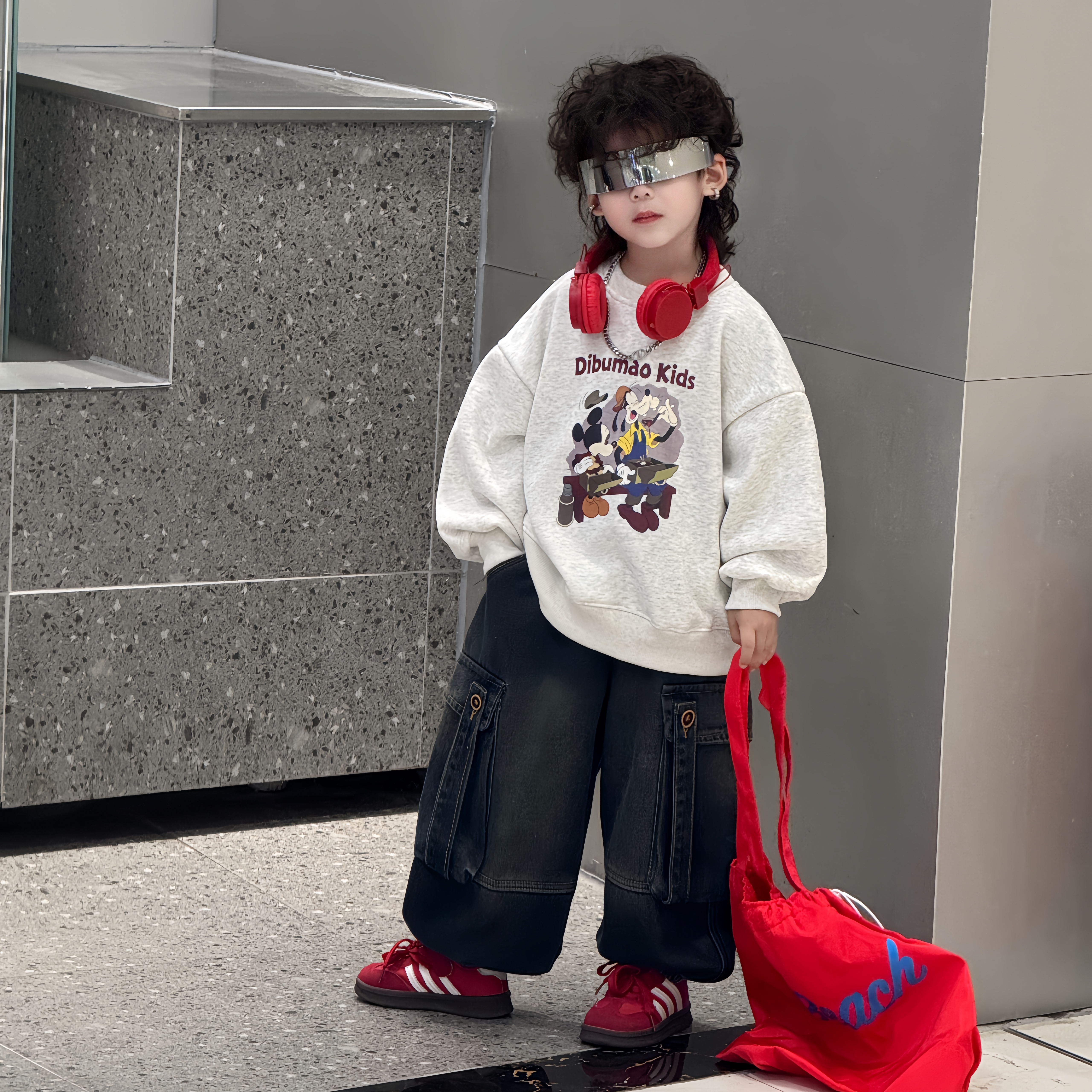  加绒软乎～韩国卫衣米奇秋冬新品Tong6001