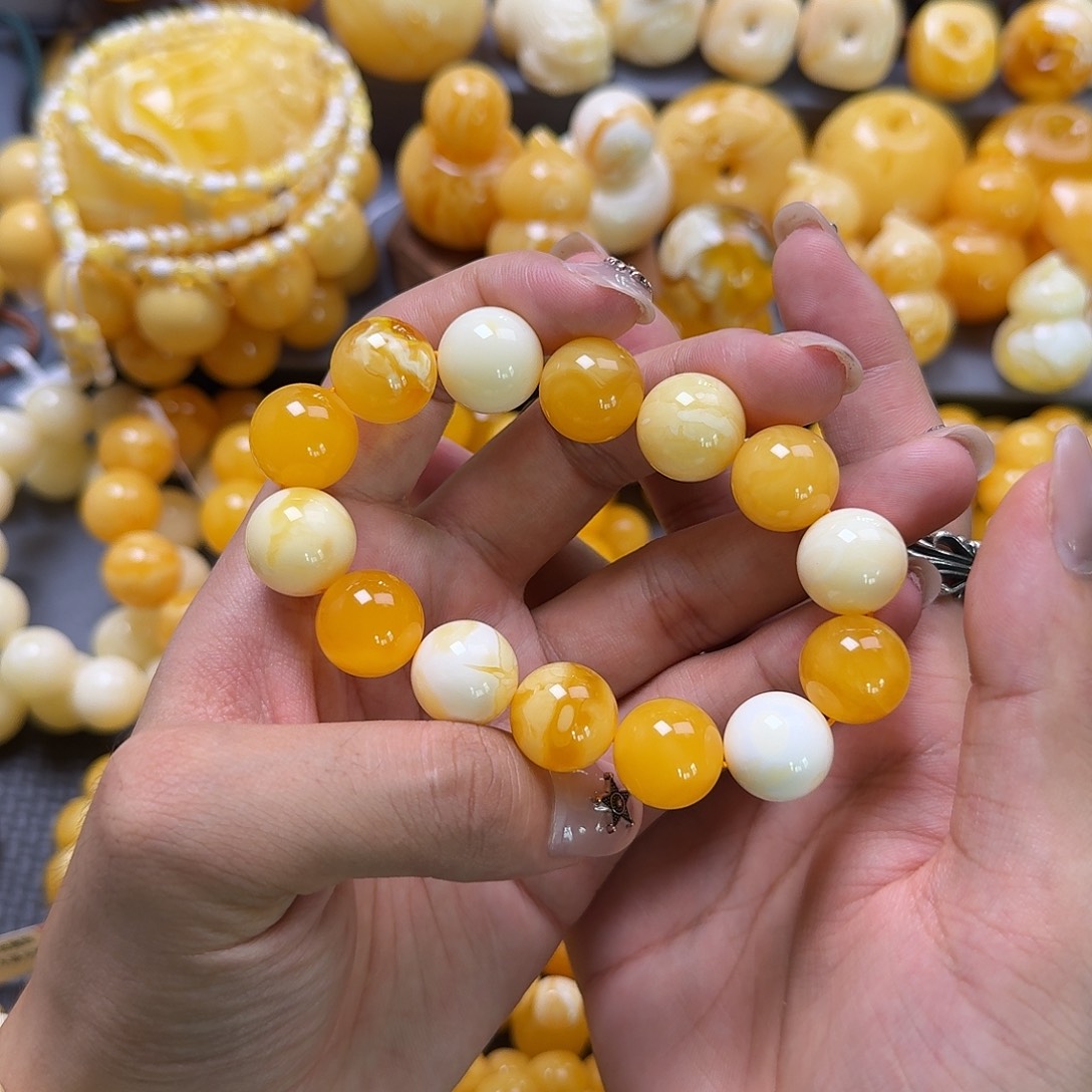 未镶嵌蜜蜡珠宝奇石同料15mm
