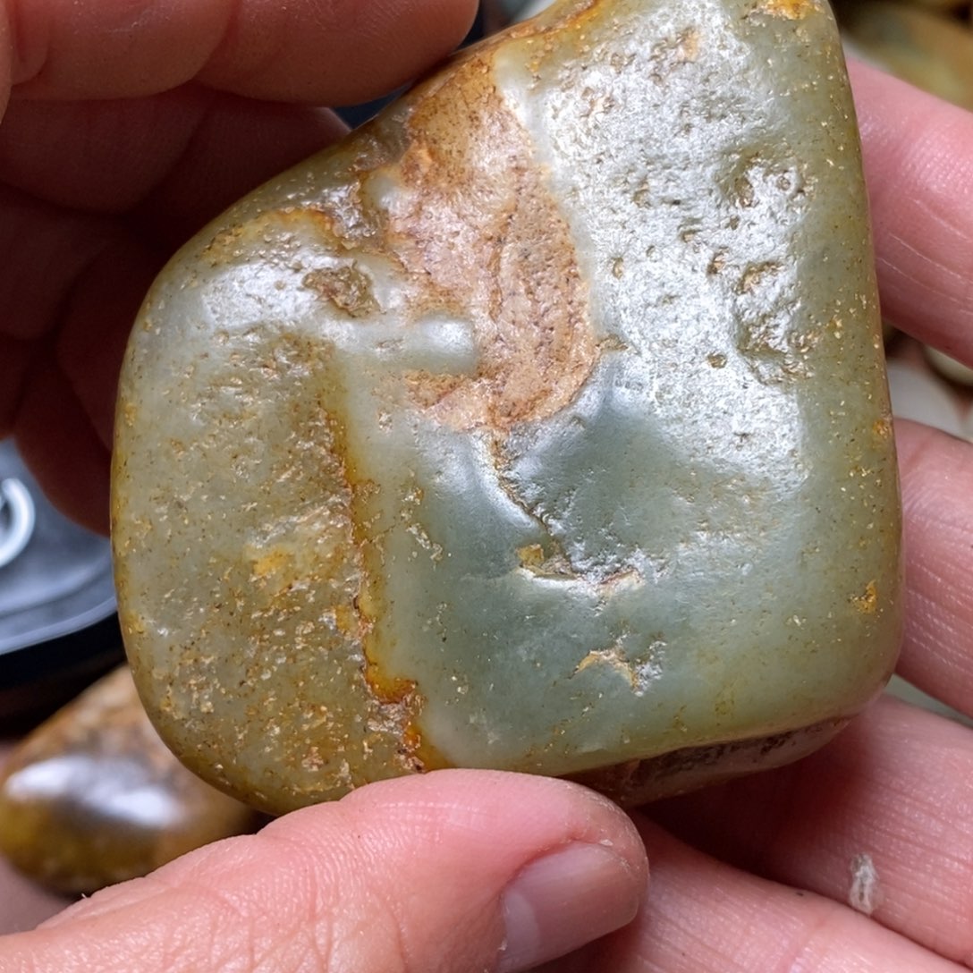 和田玉挂件银S925镀金镶嵌