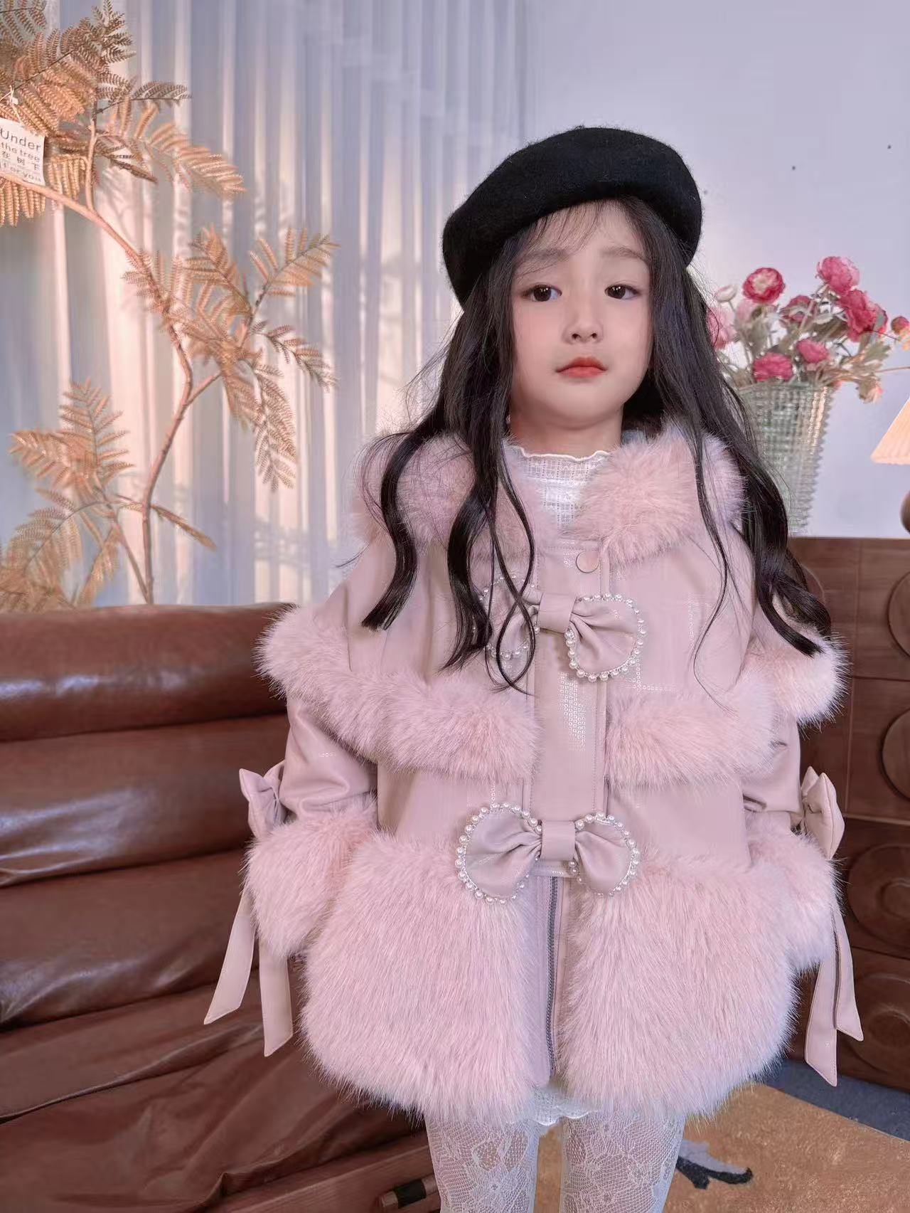 童绣阁【】2025新款冬款女童洋气时尚加厚外套