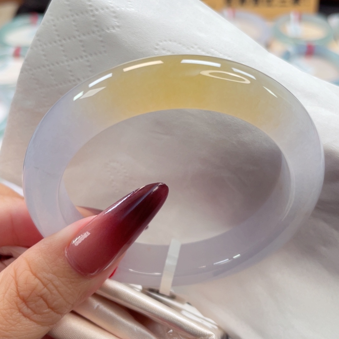 未镶嵌手镯翡翠13号56特色仙粉黄