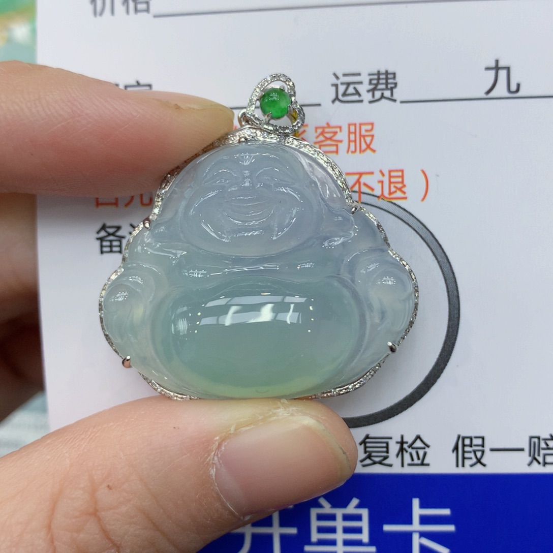 翡翠颈饰18K金镶嵌13345567888