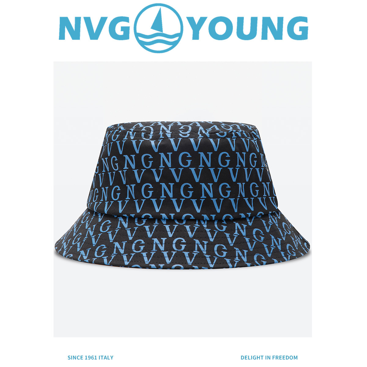意大利小帆船YOUNG系列 男女春夏时尚字母刺绣渔夫帽