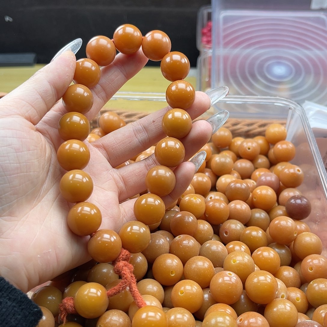 白玉菩提吊坠z微瑕16mm/10+5颗