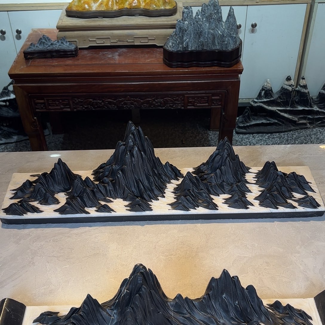 普***渡陶灵璧石手工雕刻奇石摆件