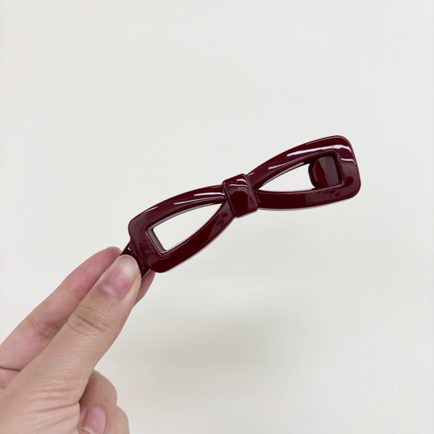 L031夕洛安可拉红蝴蝶结11cm香蕉夹抓夹时尚休闲百搭法式简约