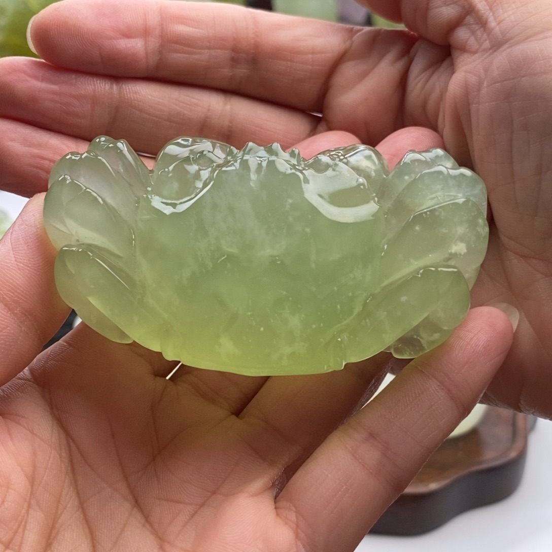 岫玉未镶嵌四大名玉手把件