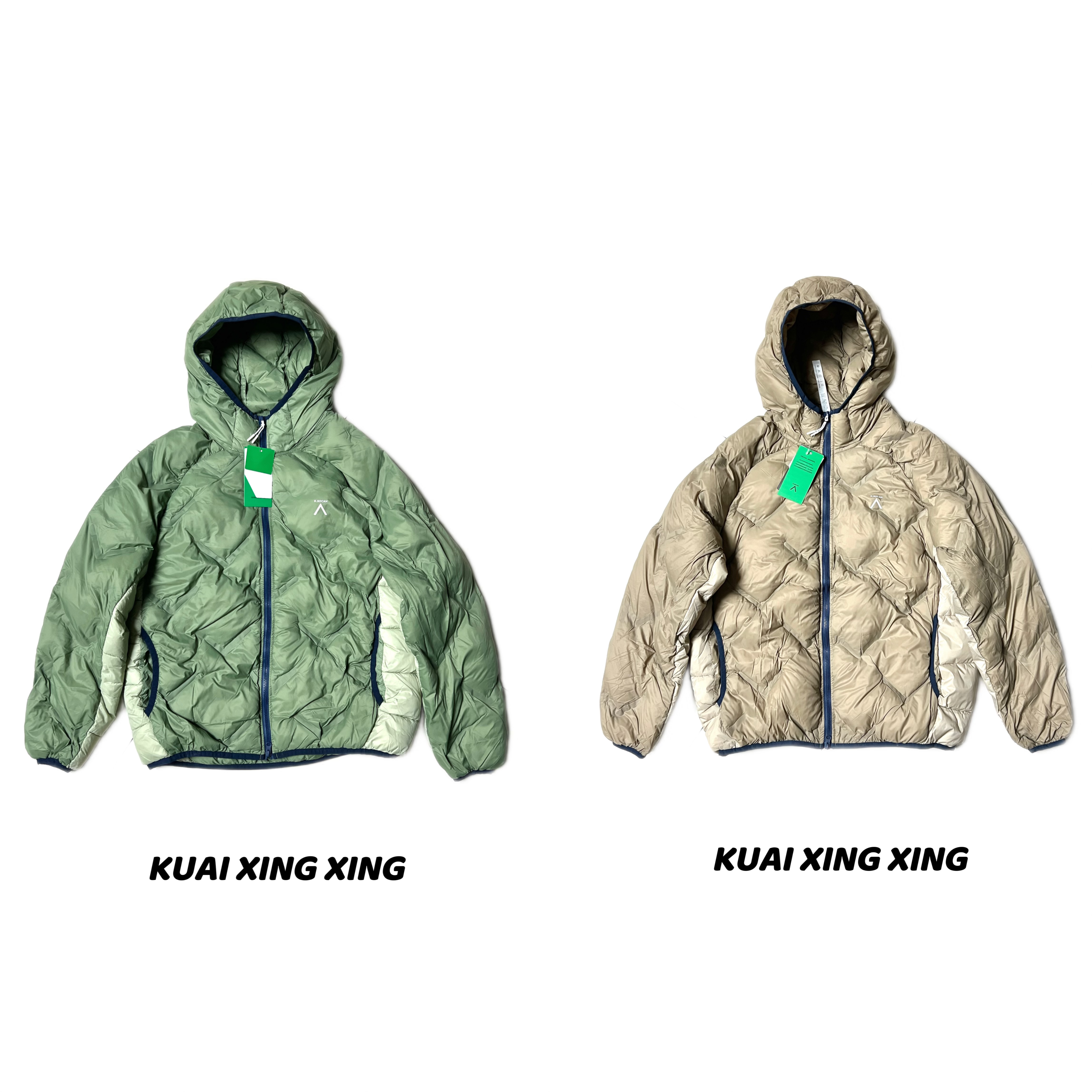 【醒醒专属】YJ0337冬季连帽防风防泼水情侣款轻量化压胶保暖棉服潮