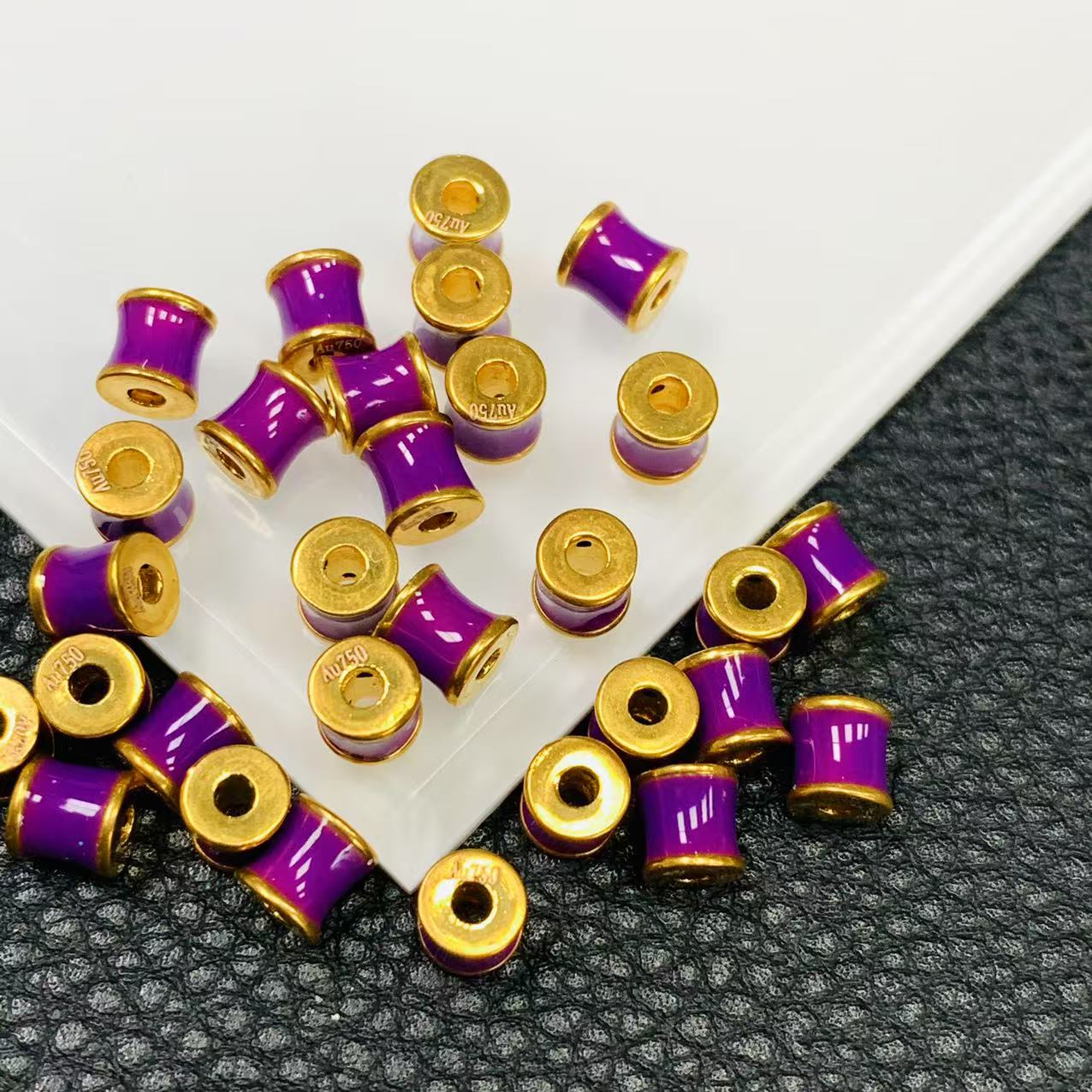 YZ4080-18K金4.8mm左右紫色配件-JS(多样性发其一)
