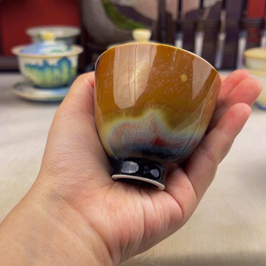 杯子纯手工柴烧主人杯