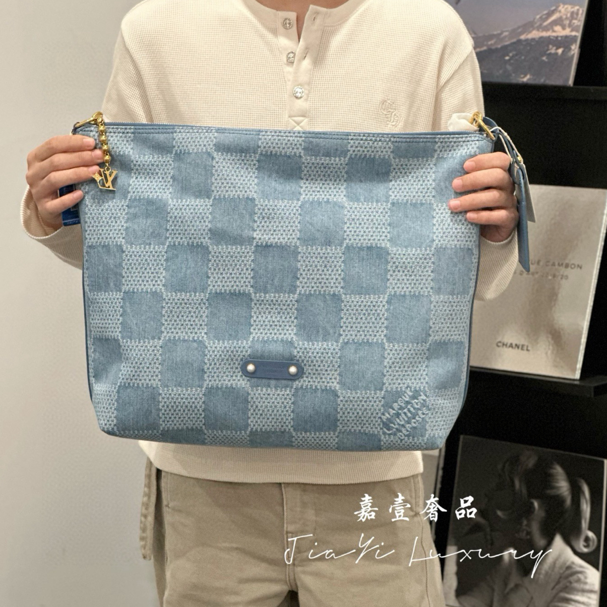 99新 LouisVuitton/路易威登 8643 帆布 Hobo 流浪包单肩包