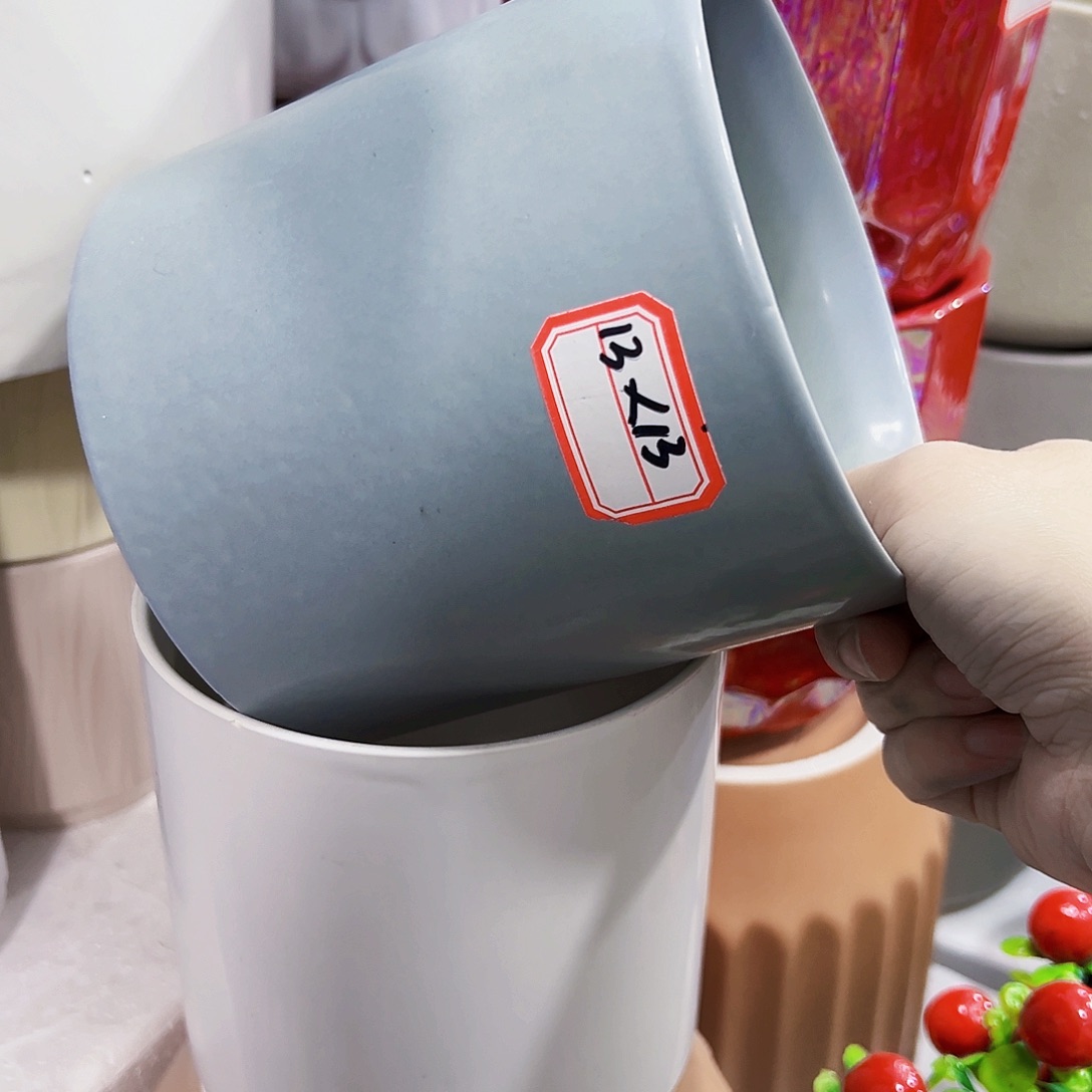 有孔外贸尾单陶瓷花盆凑单10米包邮