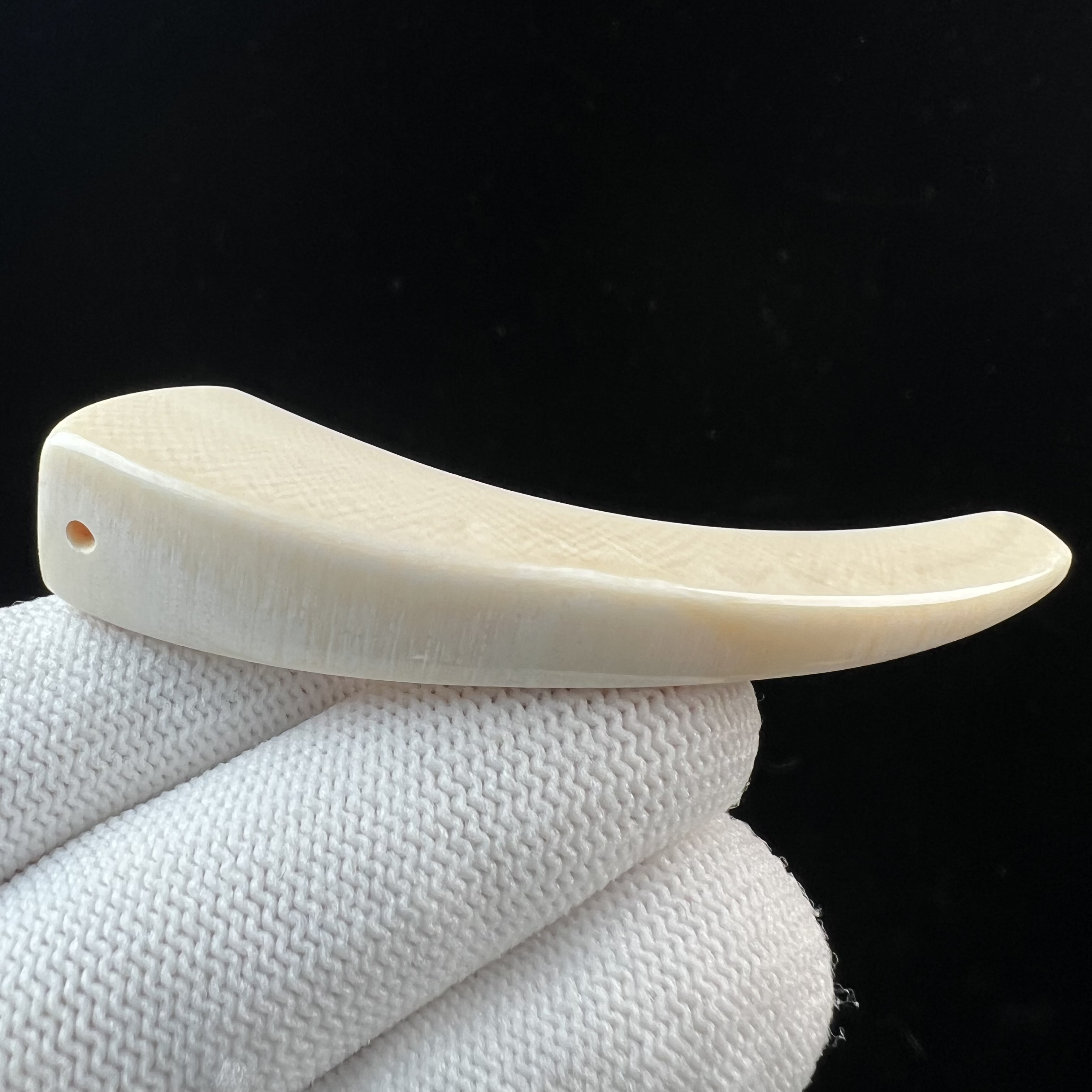 D3076天然猛犸牙 牙尖 68.8mm支持鉴定 假一罚四