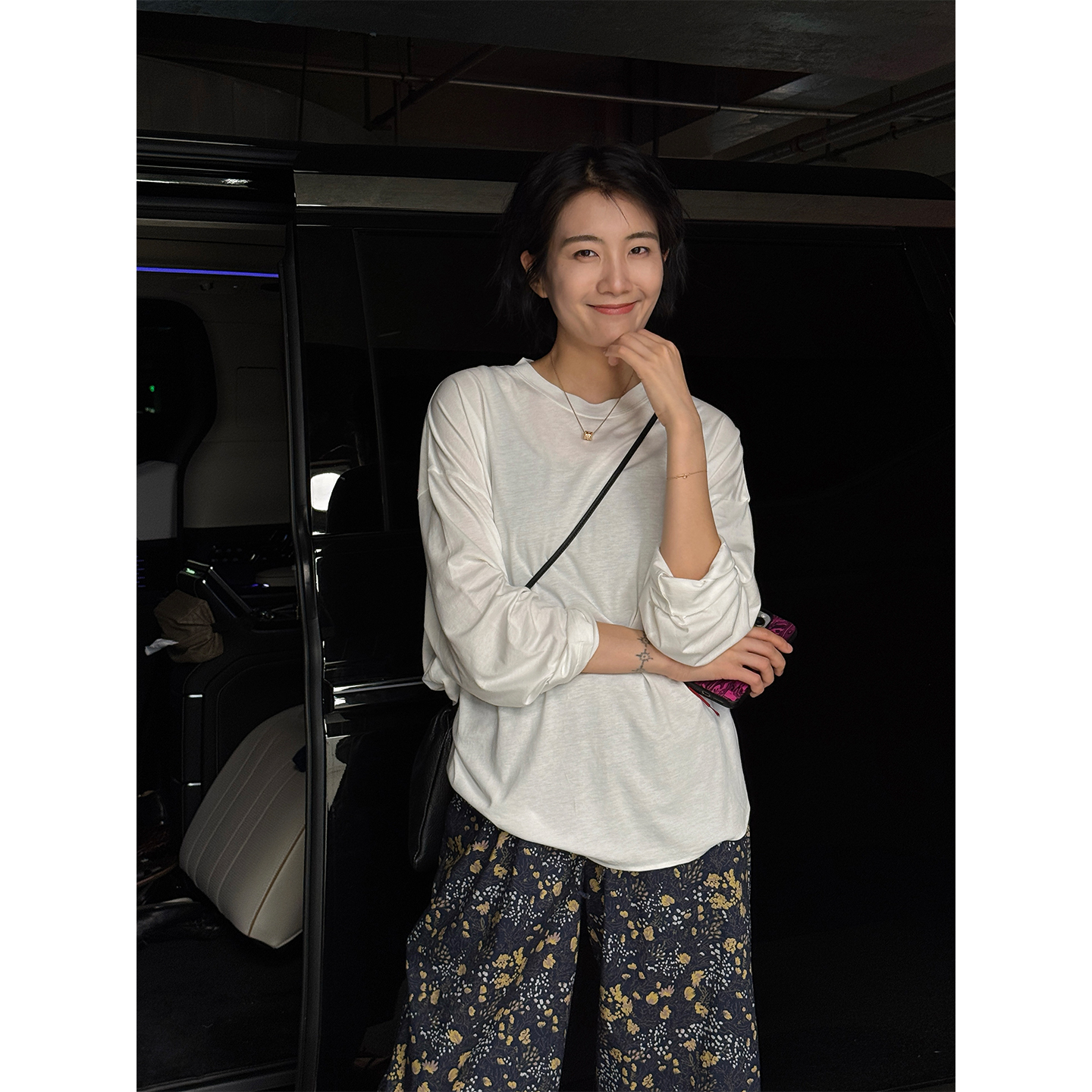 LANGQING 夏新款减龄时尚百搭衬衫T恤44775#