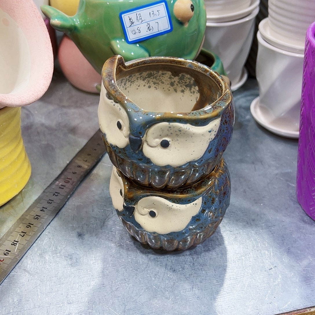 有孔，外贸尾单陶瓷花盆凑单10米包邮