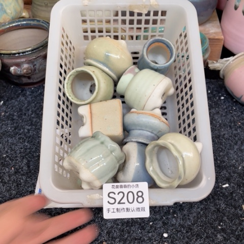 紫砂花盆微瑕208口径3厘米左右