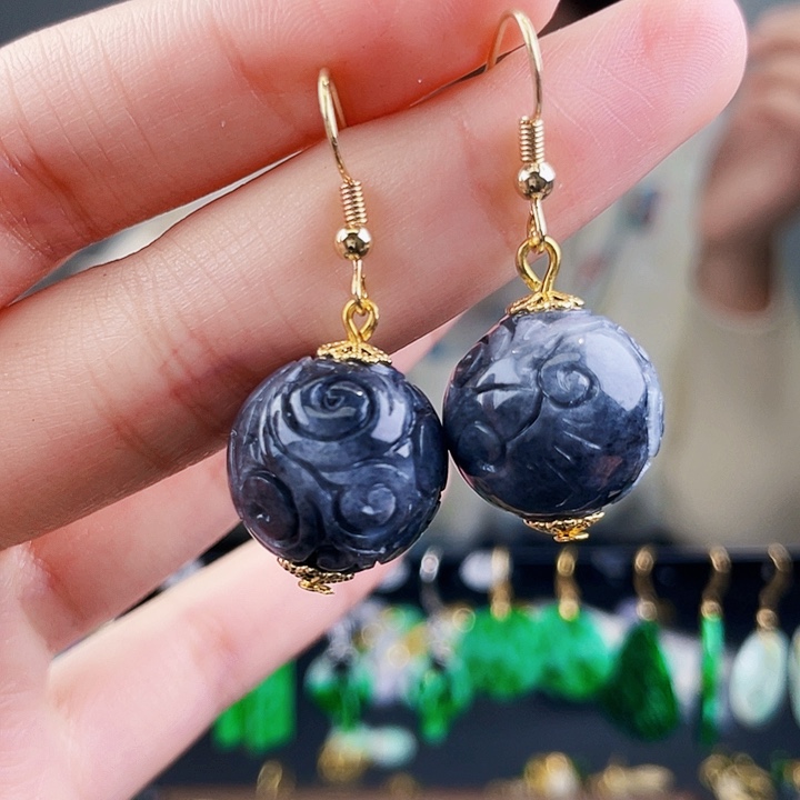 翡翠耳饰未镶嵌饰品