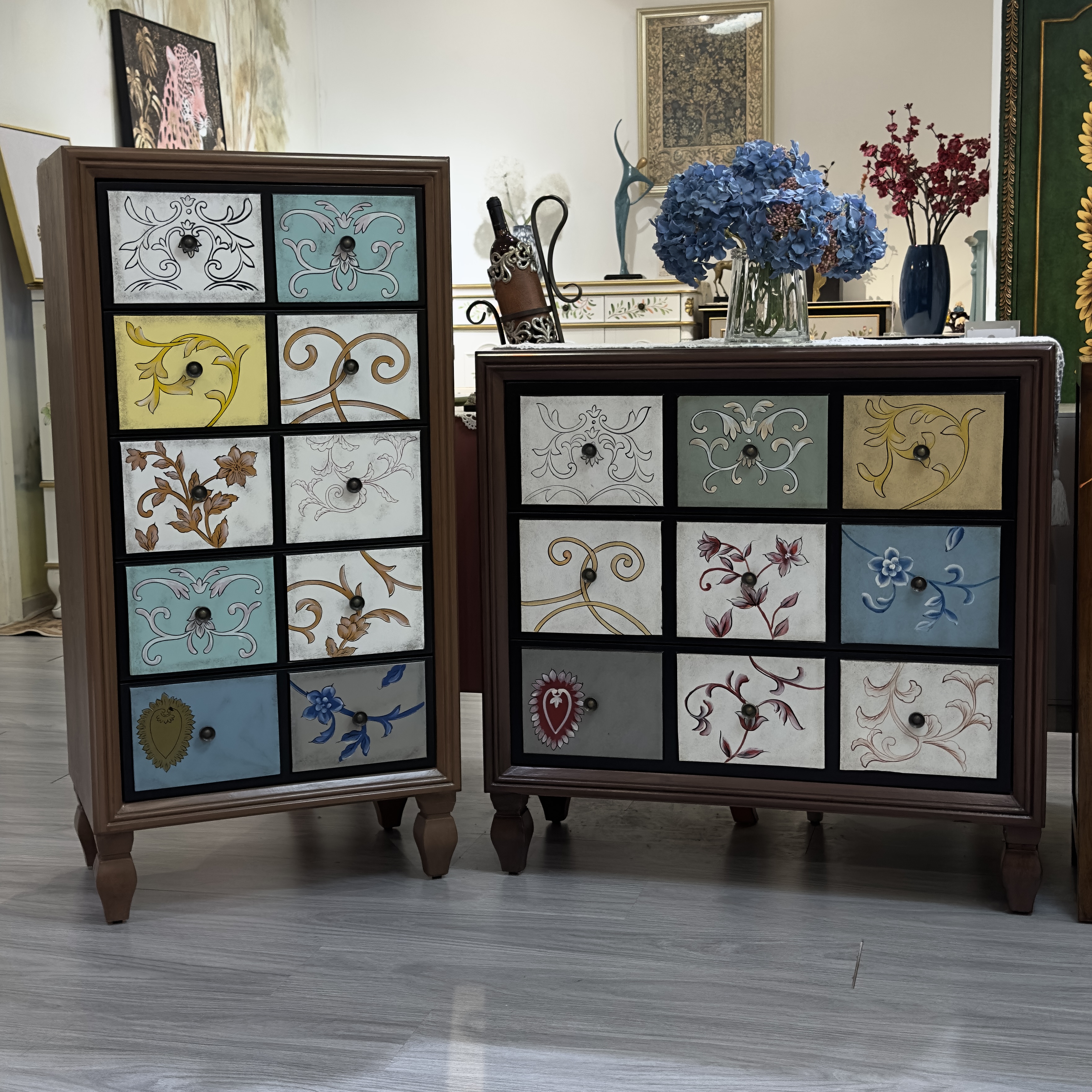 福利款美式大容量实木五斗柜三斗柜卧室柜子收纳柜斗柜储物储物柜