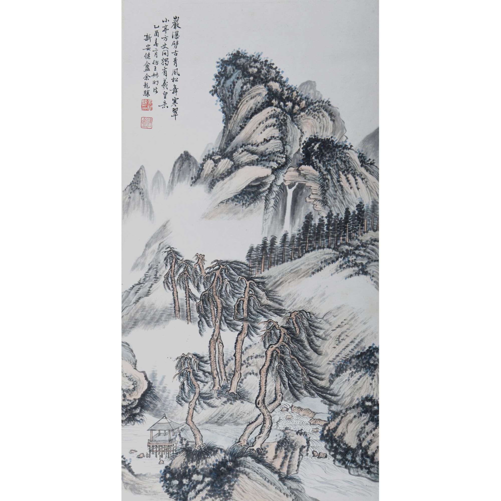 LOT.011余龙骧【山水】纸本立轴 B0502-168预展