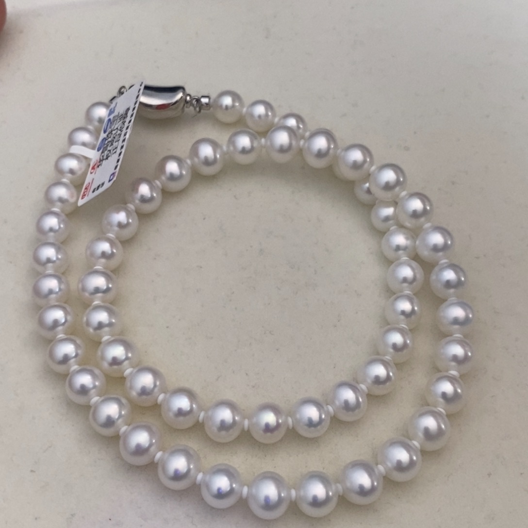 淡水珍珠项链银S925镶嵌