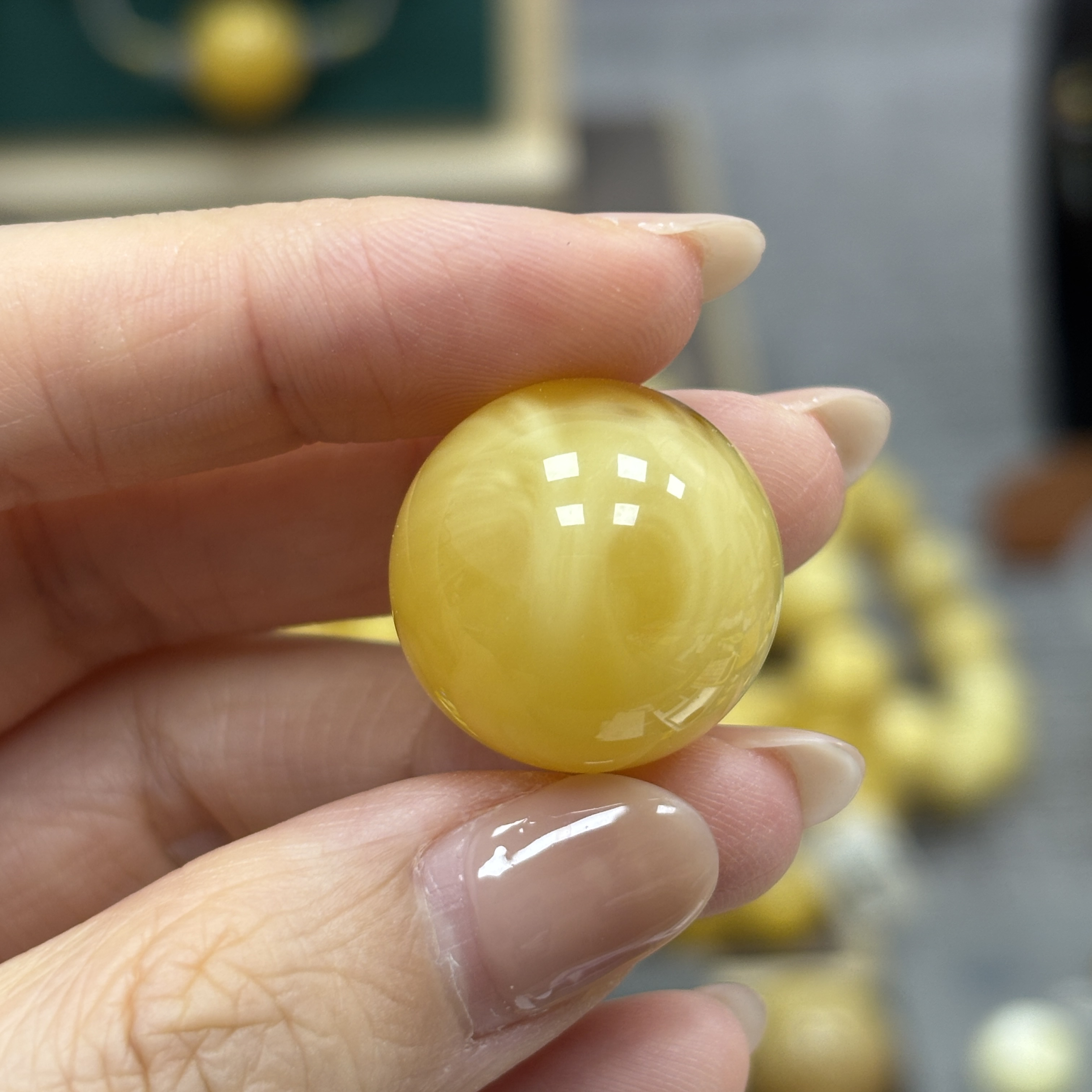 20.3mm 小妖珠宝天然原矿琥珀蜜蜡
