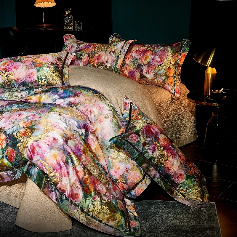 【小土妹专属】-冬羚鸟-BZD61-高精密提花宫廷欧式数码印花四件套