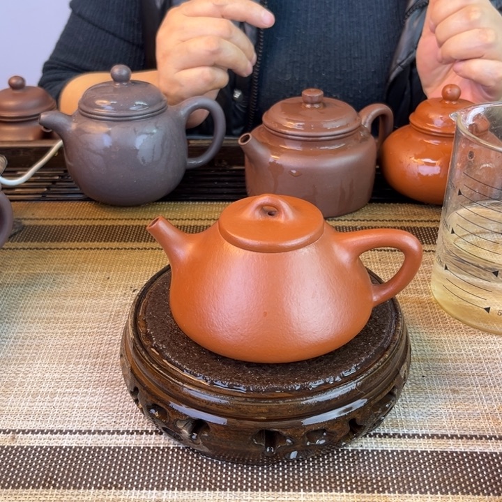 茶壶紫砂小煤窑朱泥170cc