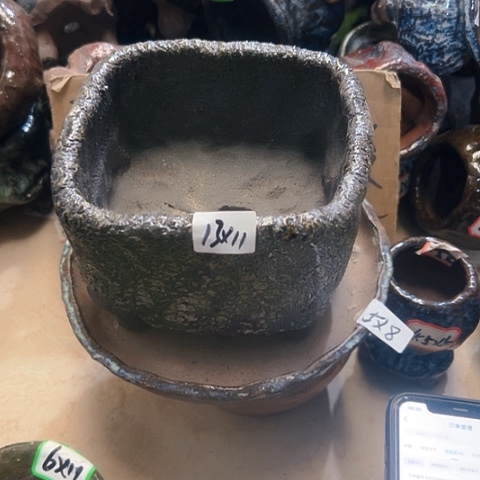 红陶粗陶花盆手工
