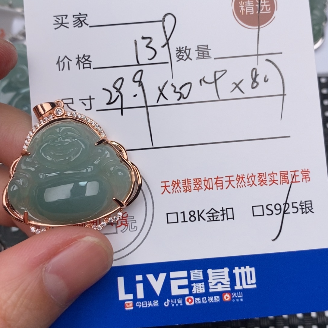 翡翠银S925镶嵌颈饰