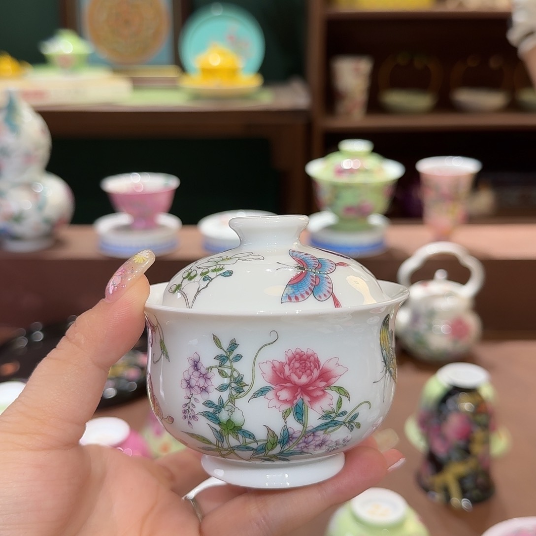 珐琅彩主人杯茶具套装