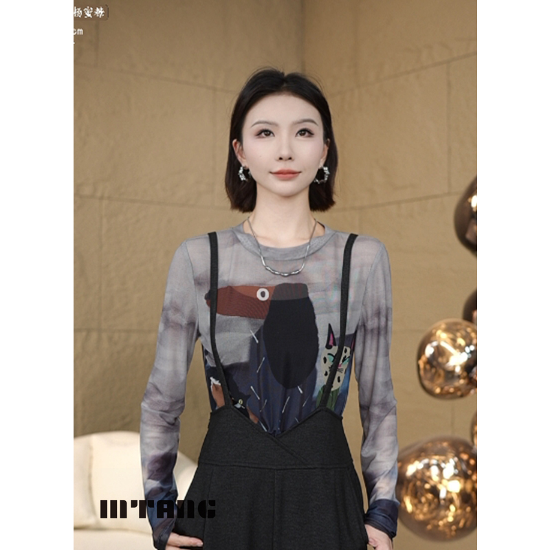 【艺术画廊】MTANG蜜糖女士防晒网纱新款上衣250