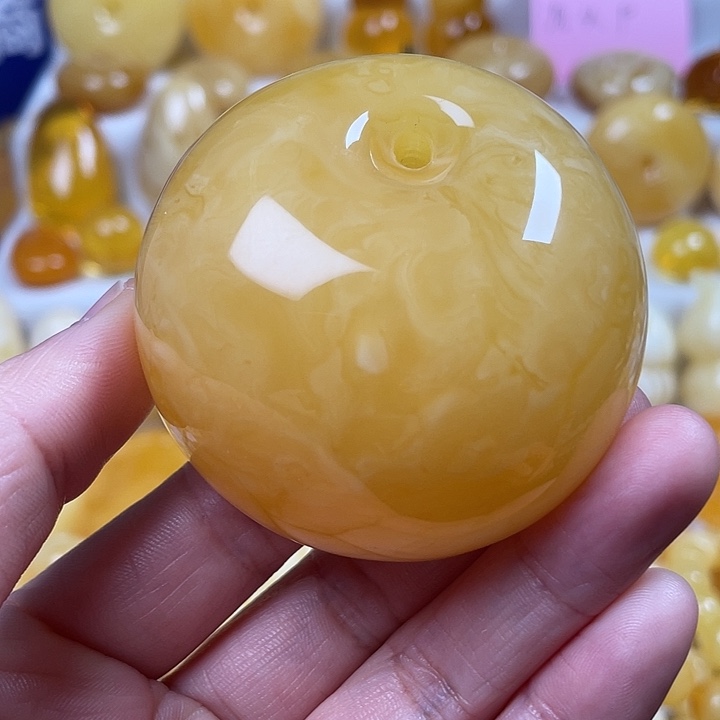 蜜蜡裸石未镶嵌蜜蜡公主扣