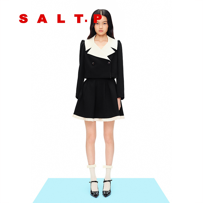 SALT.P可颜 2024年春季俏皮灵动百褶裙AC34150090