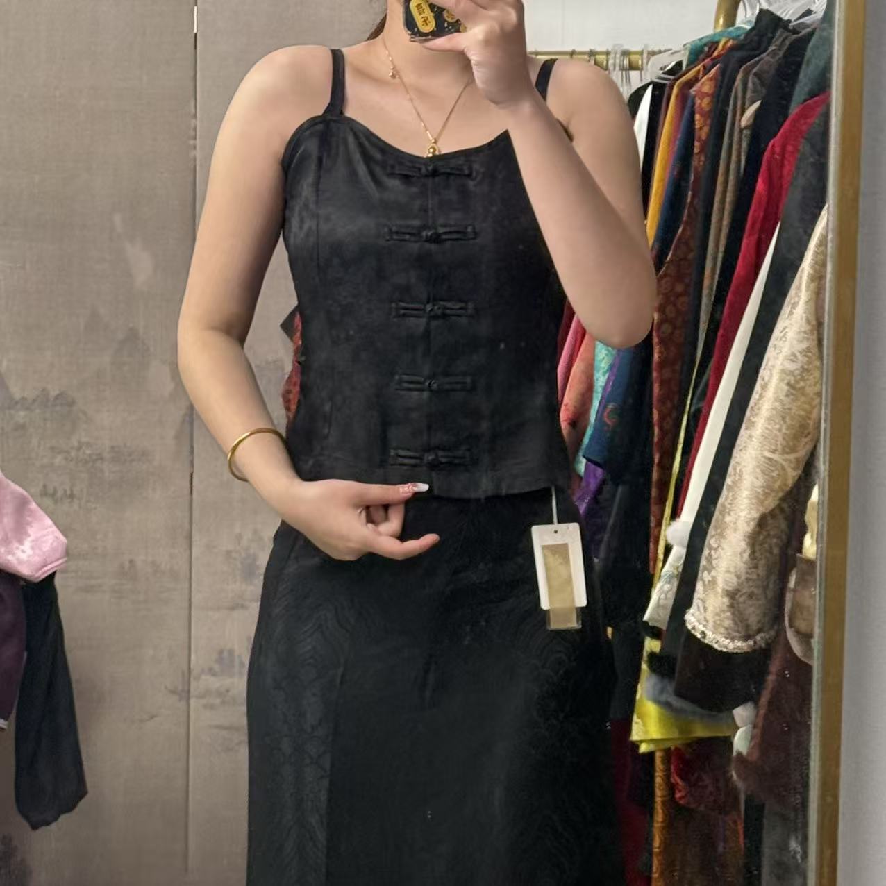 100桑蚕丝！重工香云纱美背