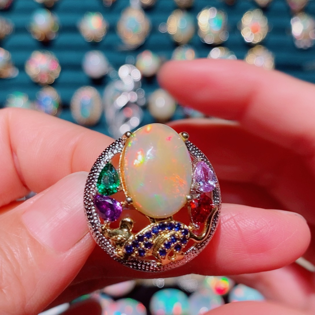 欧泊欧泊戒指银S925镶嵌