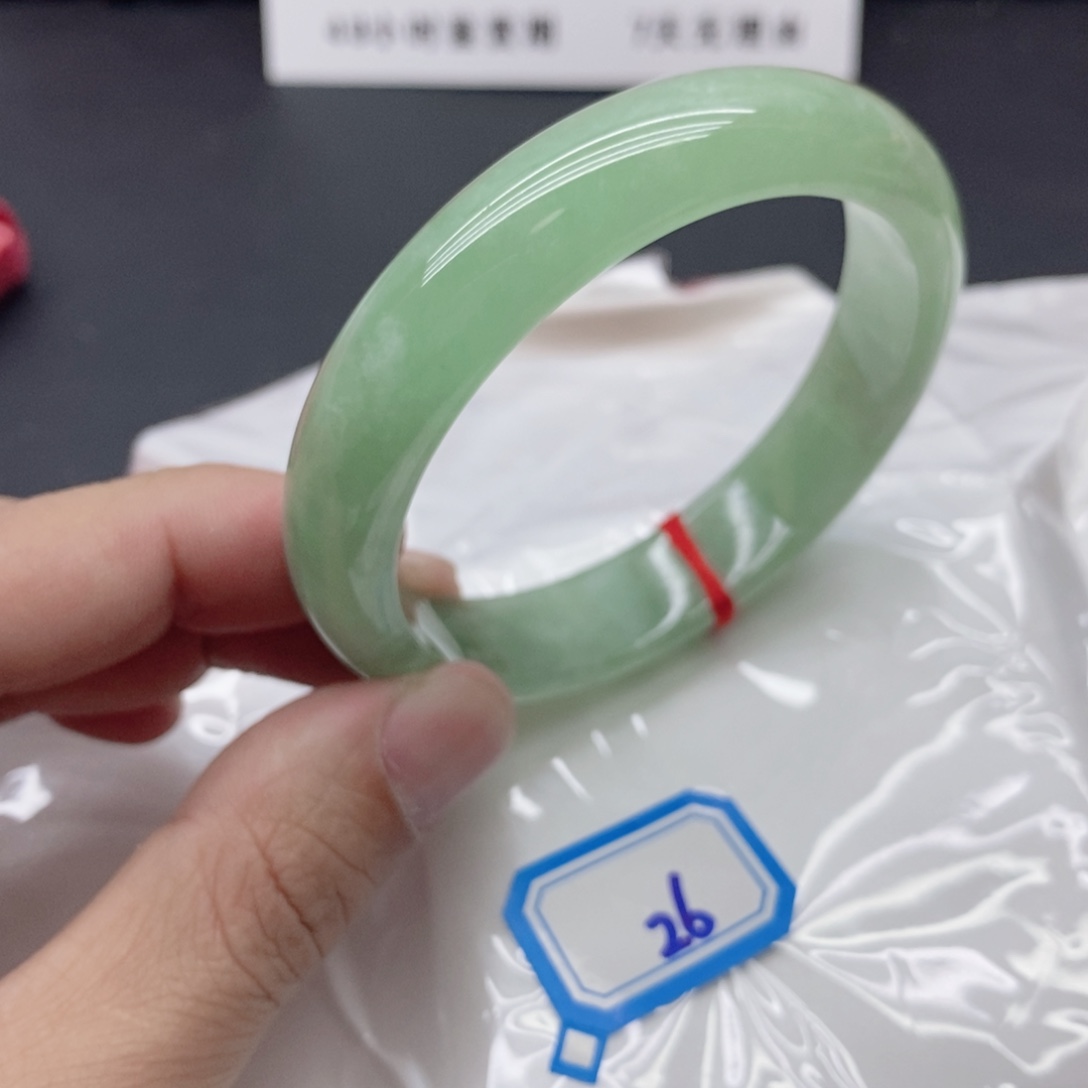 格***选岫玉未镶嵌手镯翡手镯26