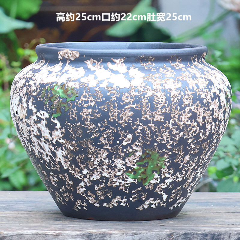 复古陶土大口径透气花盆家用阳台绿植三角梅飘枝高桩景观栽专用盆