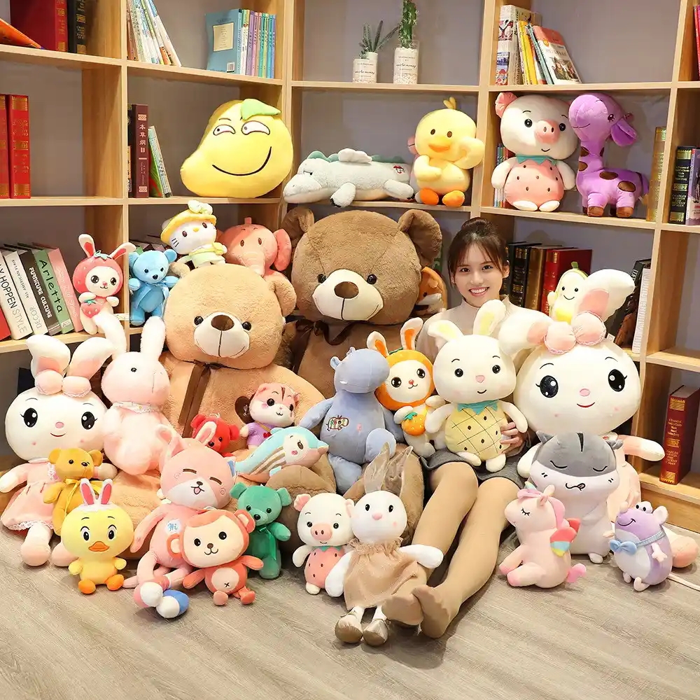 可爱少女心粉色毛绒兔子公仔生日礼物安抚玩具